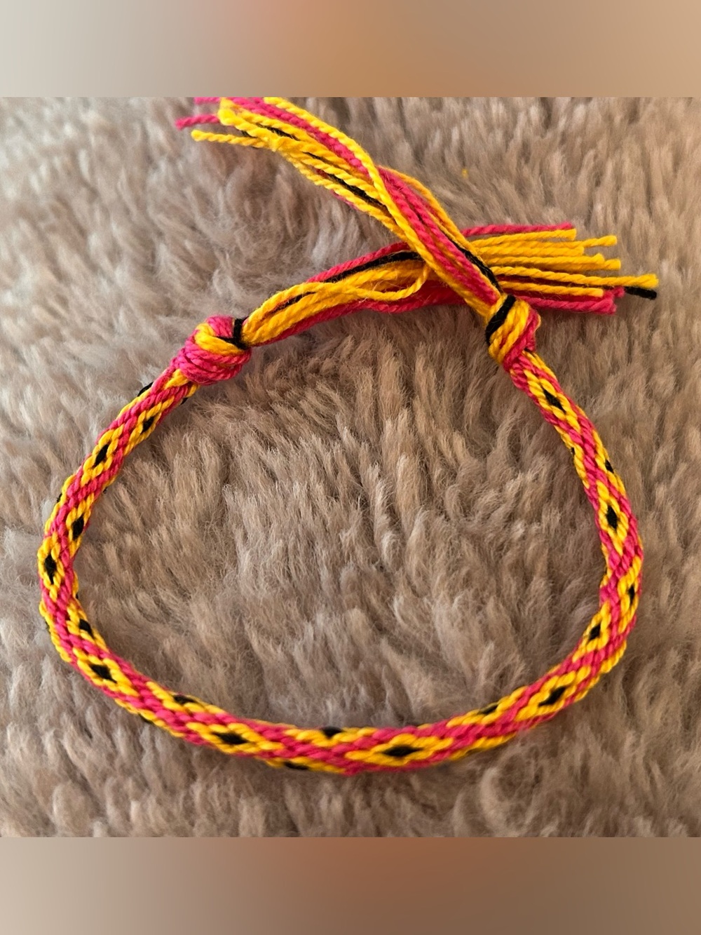 1990s-Inspired Friendship Bracelet, New, Hand Woven in USA, 100% Cotton